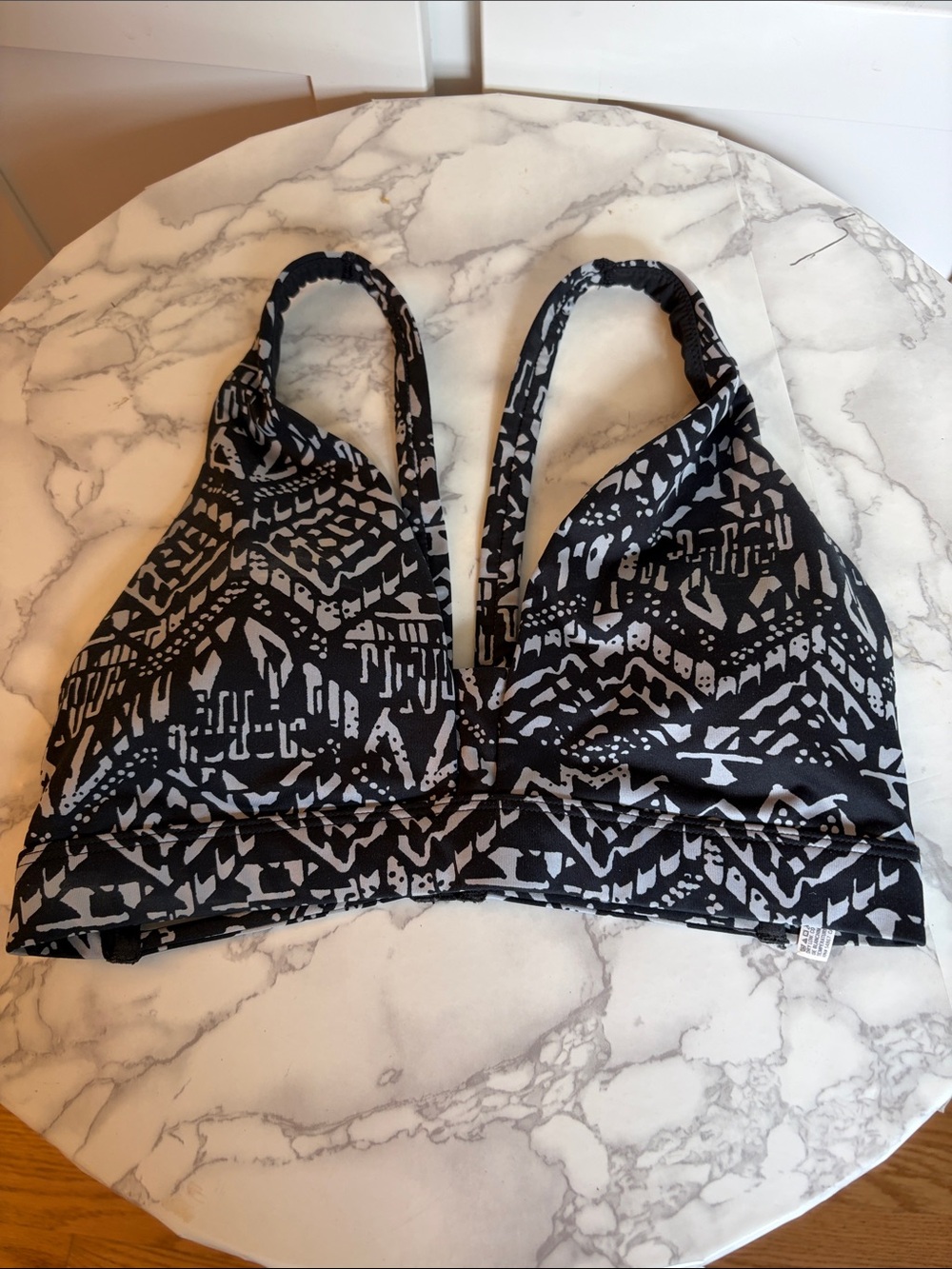 Victoria's Secret Black & White Patterned Halter Bralette
